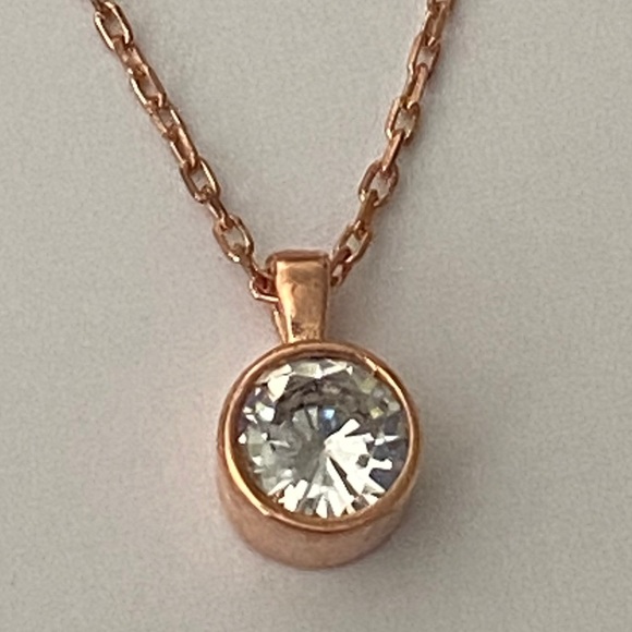 925 Silver necklace casual fancy trend 14K rose gold plated - Picture 11 of 11